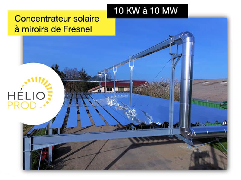 centrale solaire idhelio avec ses miroirs de frenel